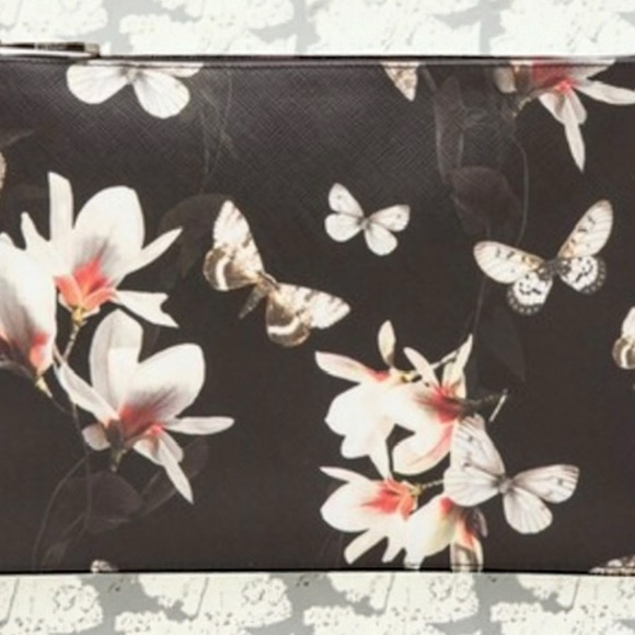 Givenchy Floral Butterfly Clutch Pouch Black Antigona Print Authentic - Picture 5 of 6